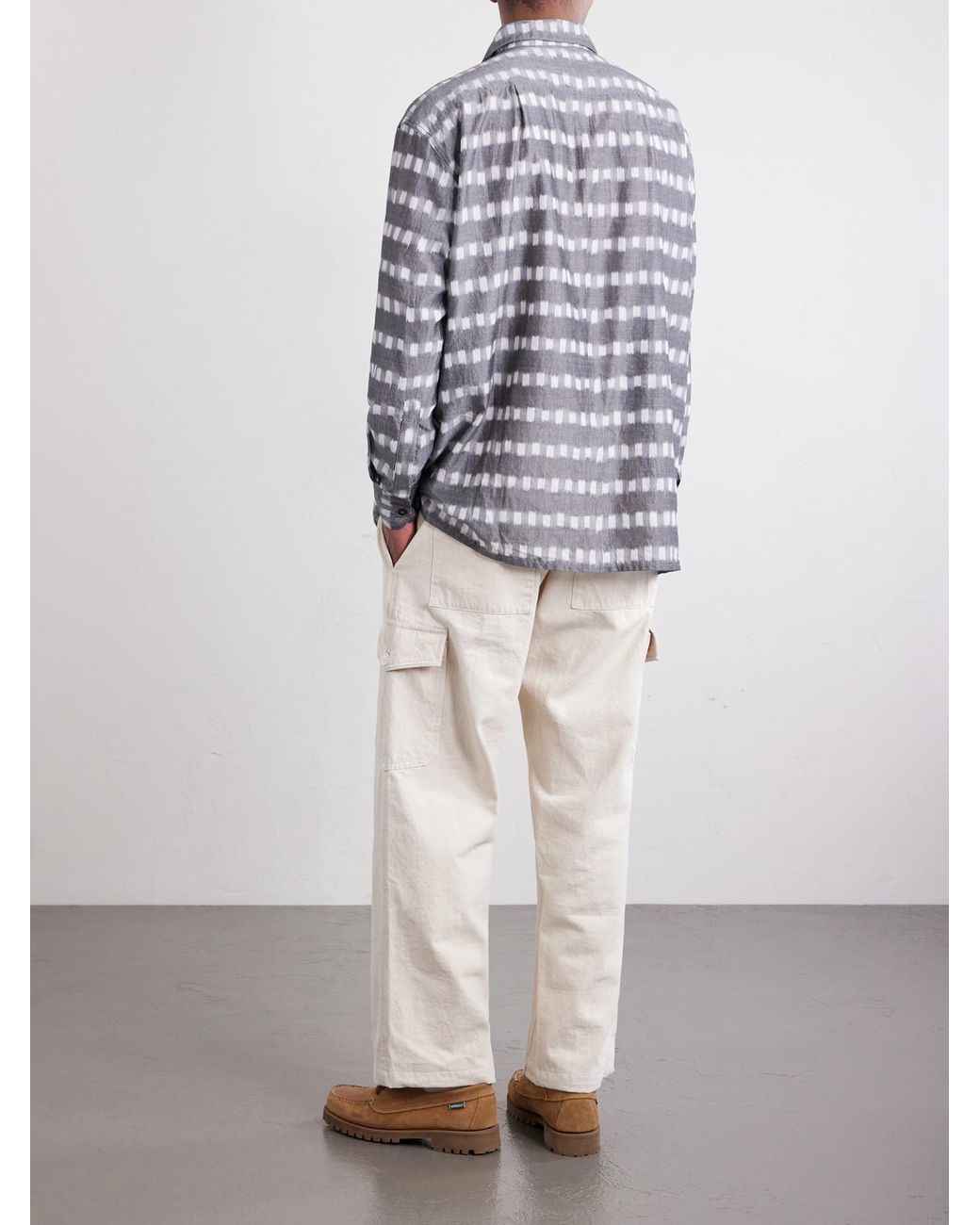 Monitaly Gray Milano Printed Cotton Shirt for men