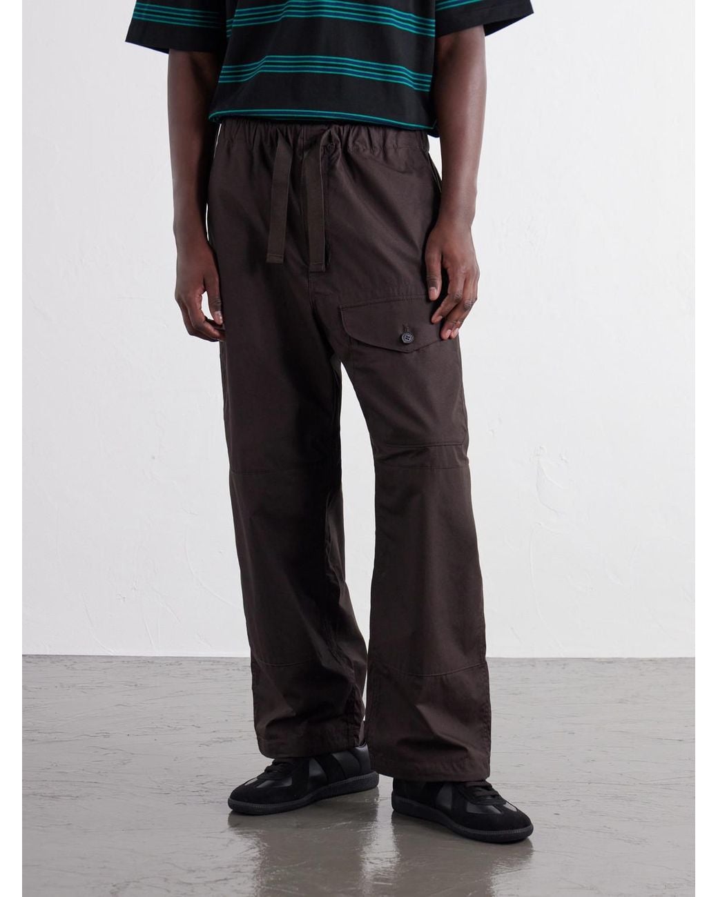 Comme des Garçons Brown Wide-Leg Cotton Trousers for men