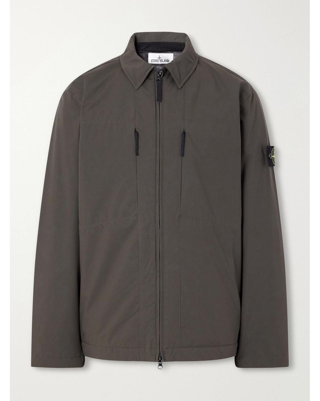 Stone Island Gray Recycled Shell-R_E.Dye Padded Jacket for men