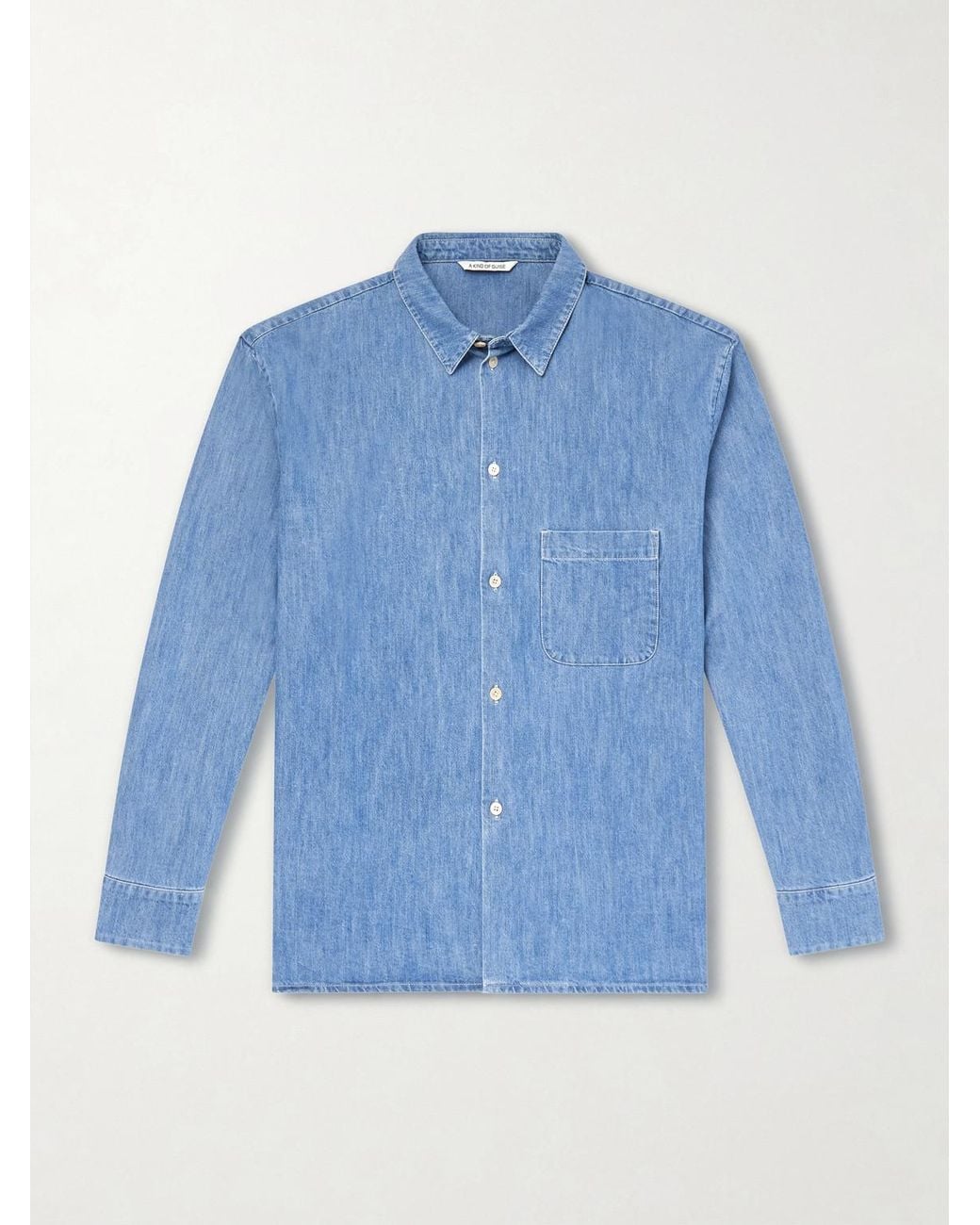 A Kind Of Guise Blue Gusto Cotton-Blend Denim Shirt for men
