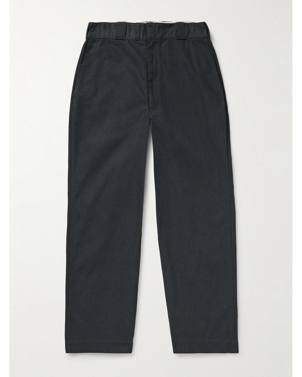 A.PRESSE Blue Work Straight-Leg Cotton-Blend Chinos for men