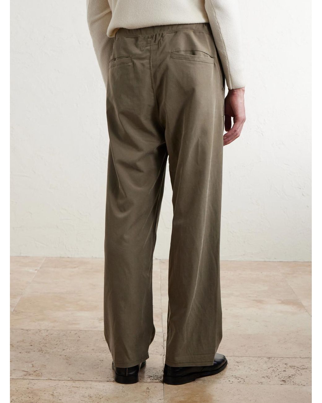 Remi Relief Natural Straight-Leg Twill Trousers for men