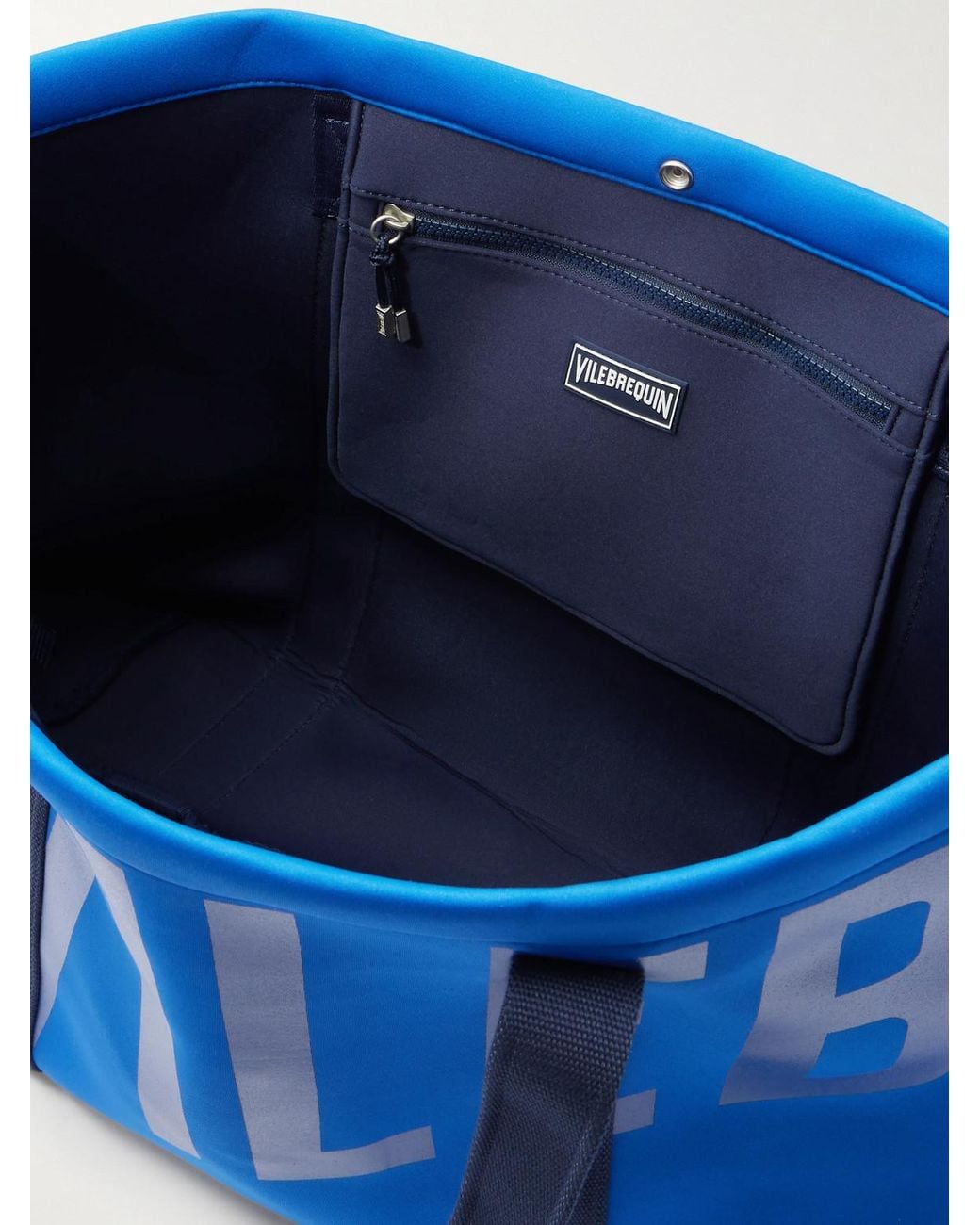 Vilebrequin Blue Logo-Print Webbing-Trimmed Scuba Tote Bag for men
