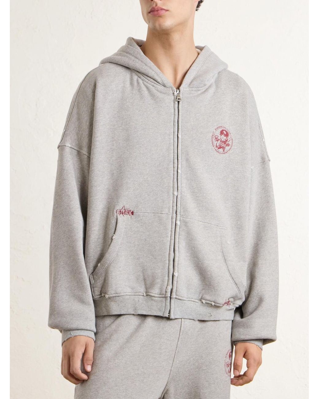 NAHMIAS White Youth Enrichment Logo-Print Cotton-Jersey Zip-Up Hoodie for men