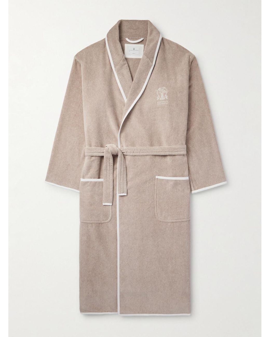 Brunello Cucinelli Natural Cotton-Terry Bathrobe for men
