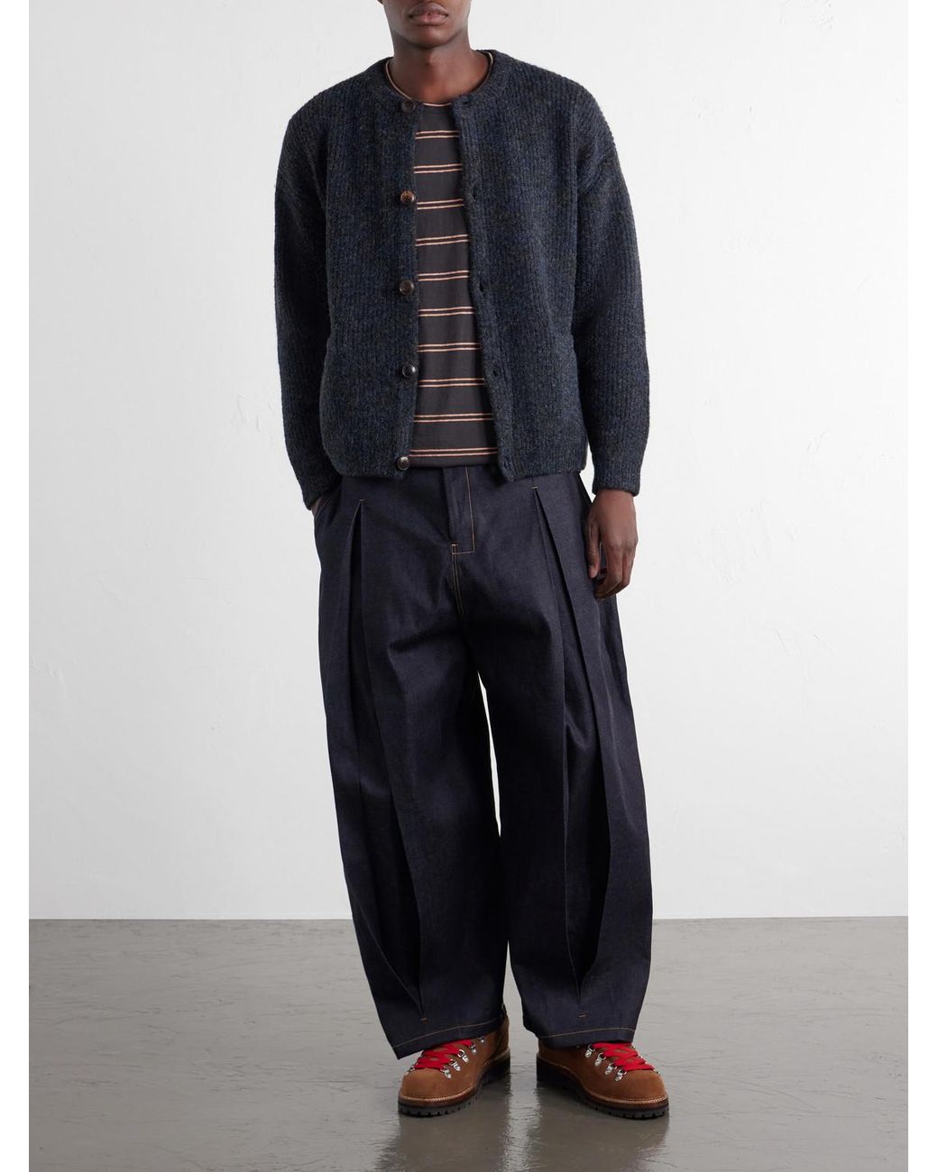 FRIZMWORKS Blue Knitted Cardigan for men