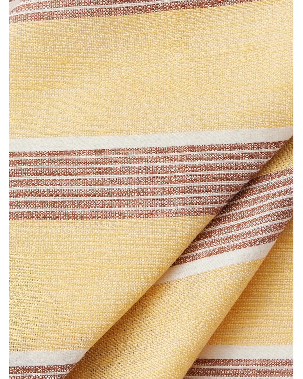 De Petrillo White 7Cm Striped Linen And Silk-Blend Tie for men