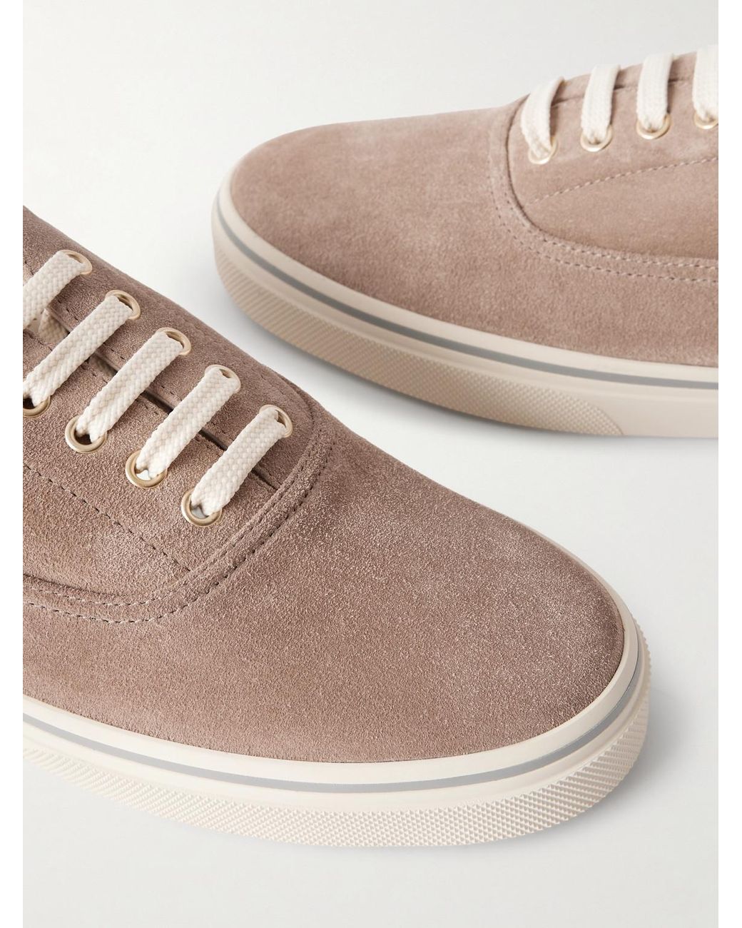Brunello Cucinelli Brown Suede Sneakers for men