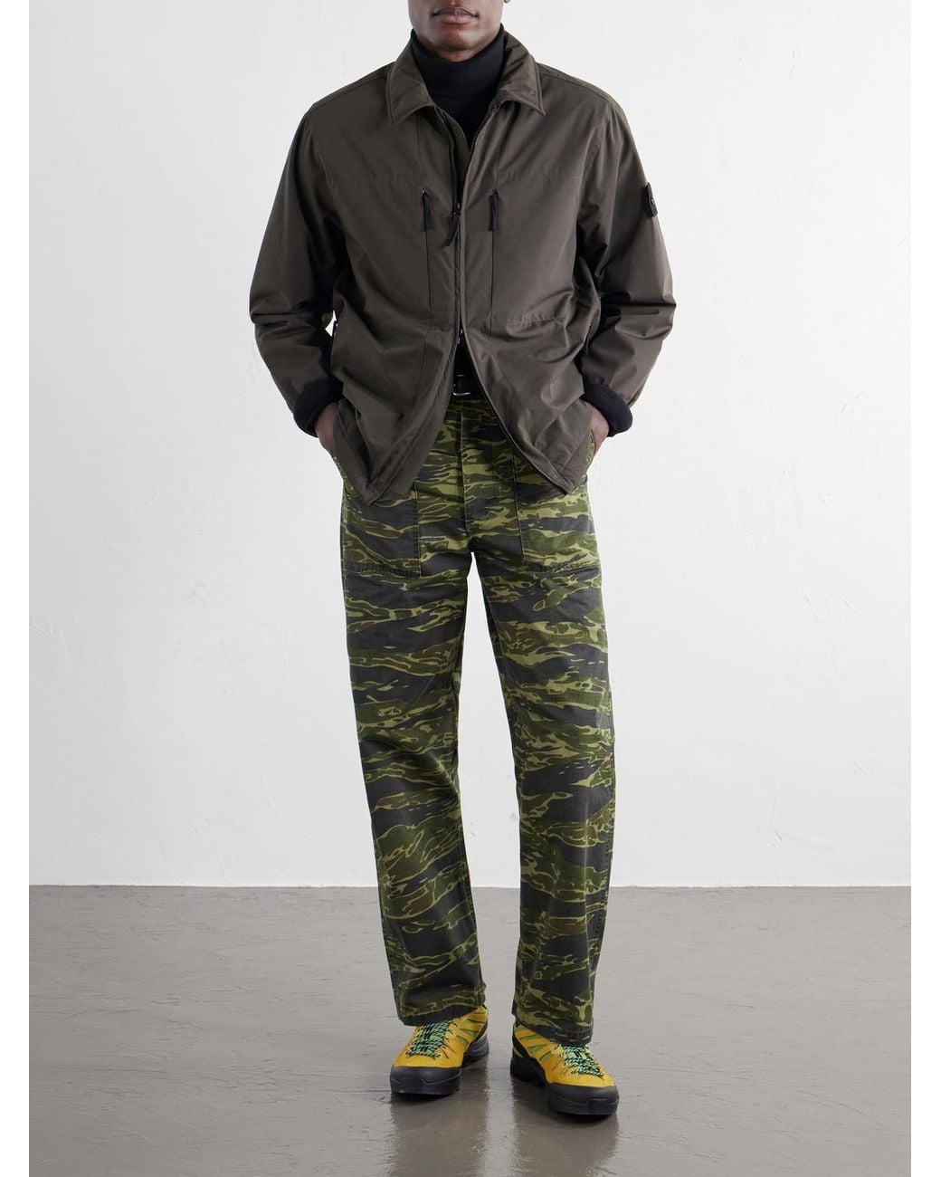 Stone Island Gray Recycled Shell-R_E.Dye Padded Jacket for men