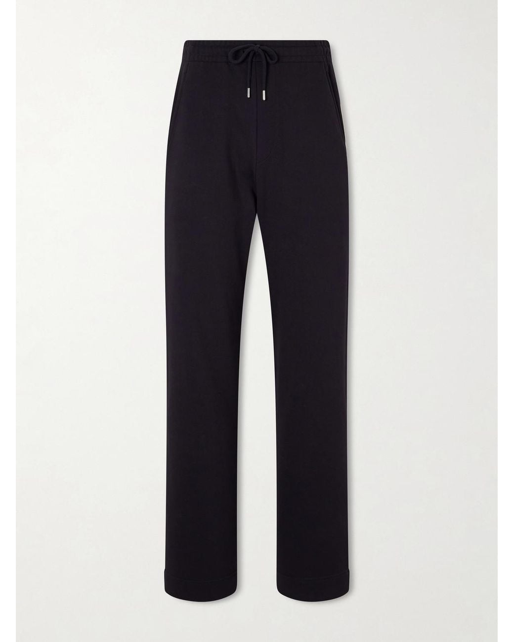 Dries Van Noten Blue Hamer Straight-Leg Cotton-Jersey Sweatpants for men
