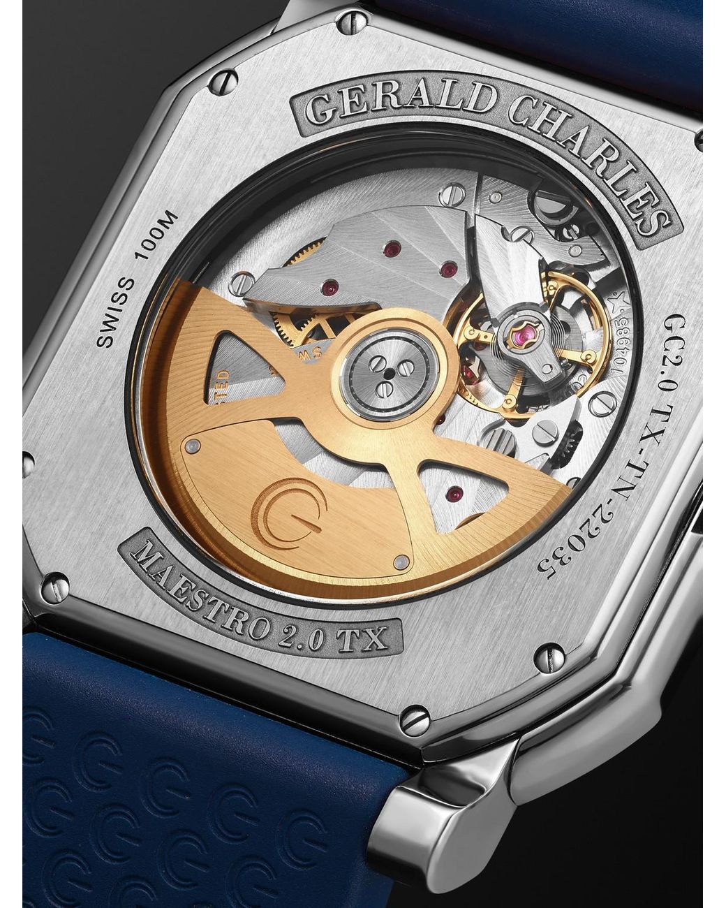 Gerald Charles Blue Gc Sport Automatic Titanium Watch, Ref. Gc2.0-Tx-Tn-01 for men