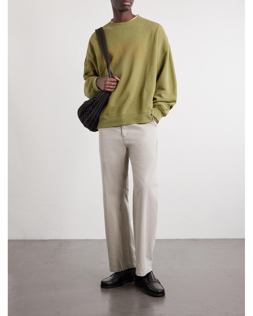 Remi Relief Green Colorado Printed Cotton-Jersey Sweatshirt for men