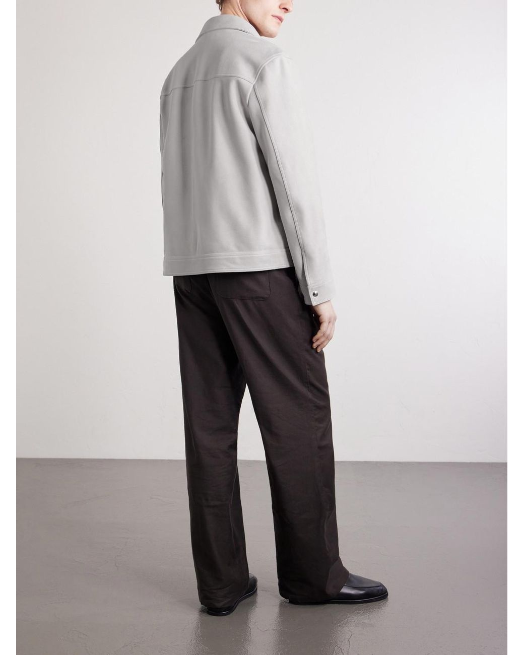 Mr P. White Suede Jacket for men