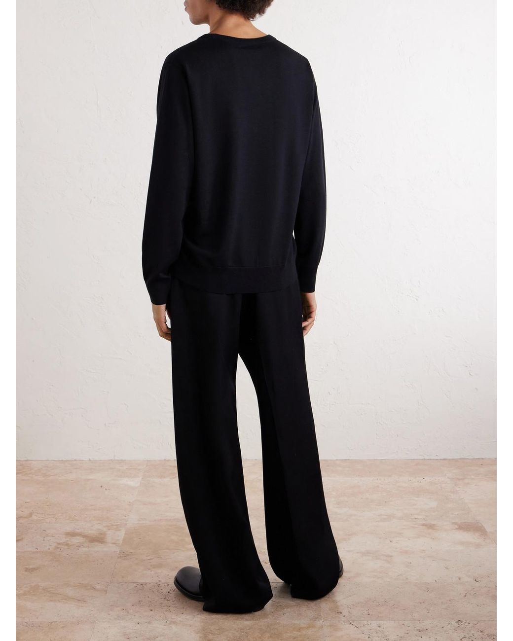 Dries Van Noten Blue Merino Wool Sweater for men