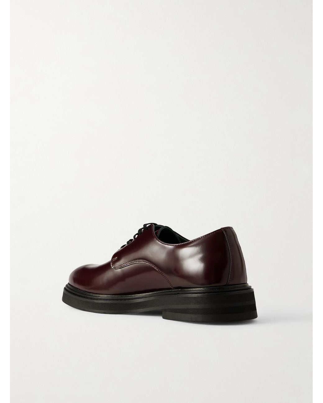 VINNY'S Brown Officer Polished-leather Derby Shoes for men