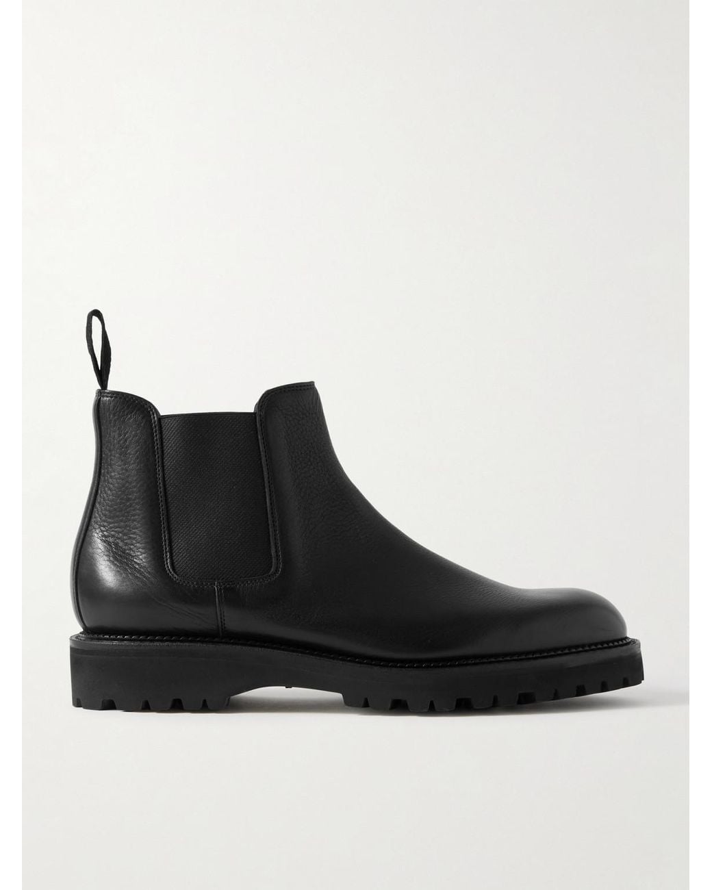John Lobb Black Lawry New Standard Leather Chelsea Boots for men