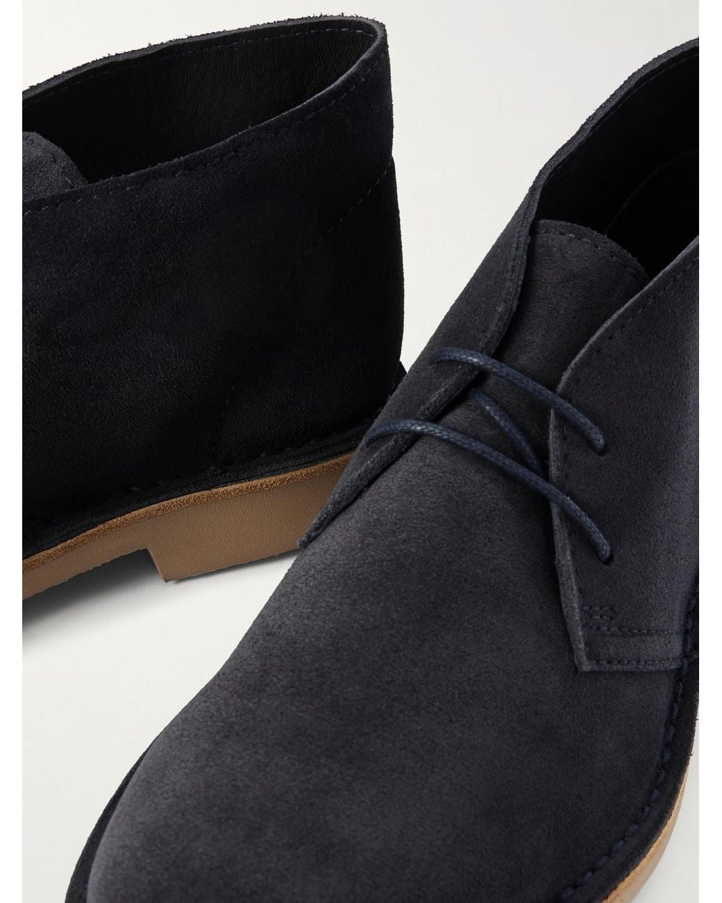 Mr P. Blue Suede Desert Boots for men