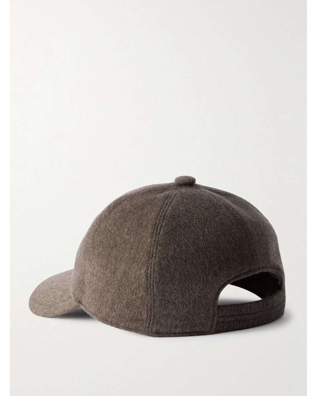 Loro Piana Brown Logo-Embroidered Storm System Cashmere Baseball Cap