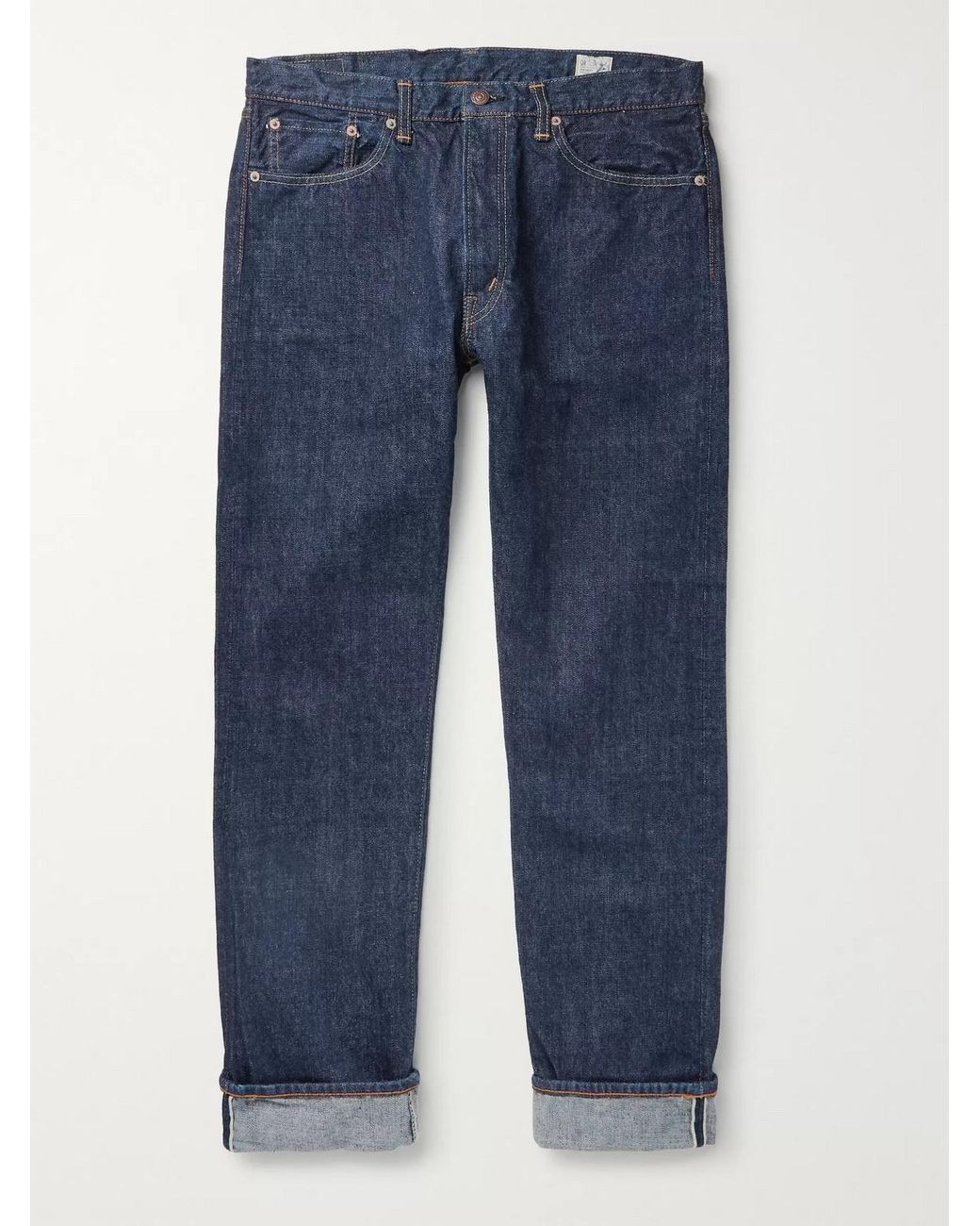 Orslow Blue 107 Slim-Fit Selvedge Denim Jeans for men