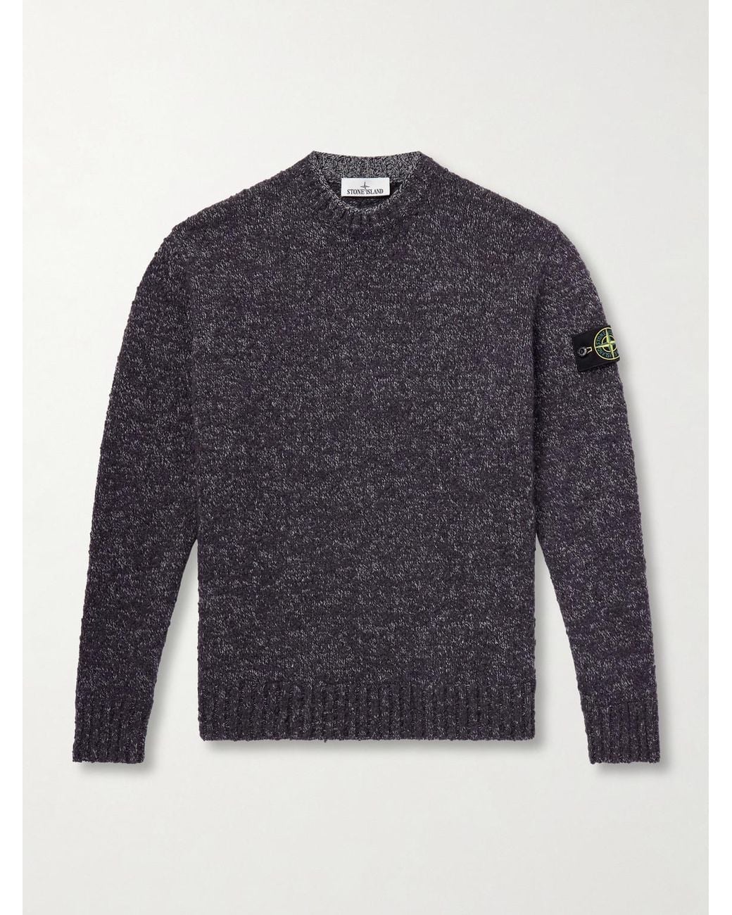 Stone Island Blue Virgin Wool-Nylon Sweater for men