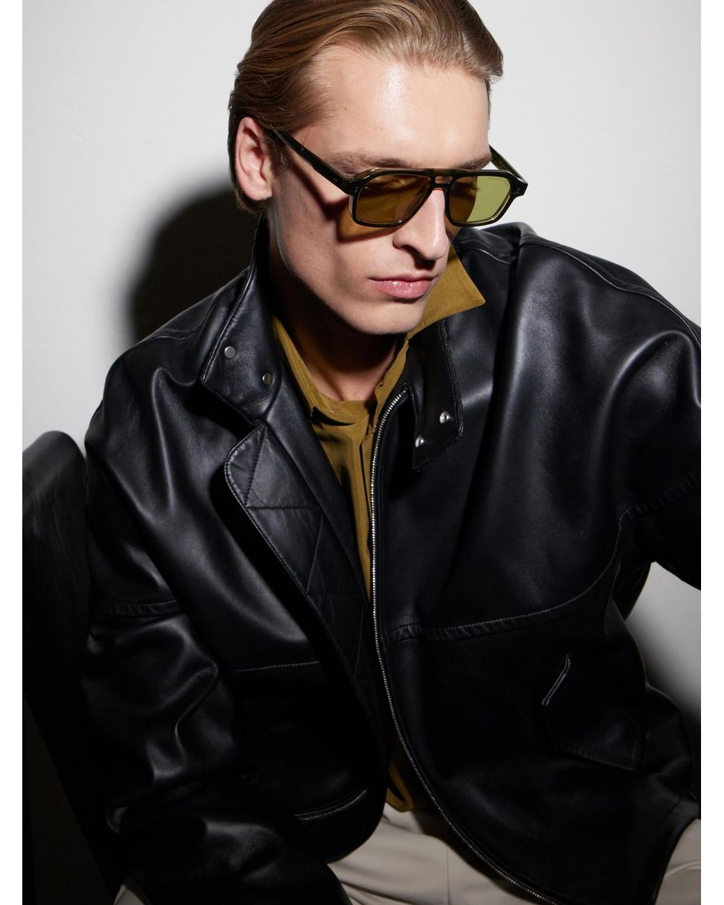 Cutler & Gross Green Gr15 Aviator-Style Acetate Sunglasses for men