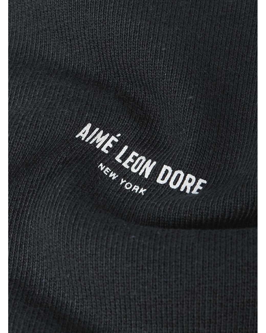 Aimé Leon Dore Blue Logo-Print Cotton-Jersey Hoodie for men