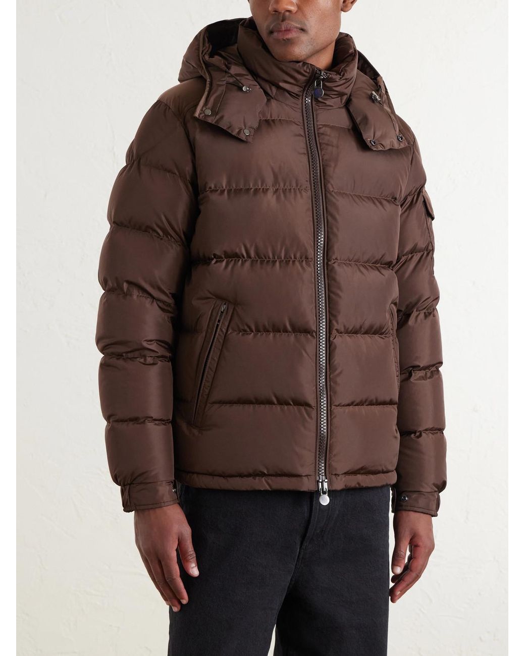 Moncler Brown Maya Quilted Shell Down Jacket for men