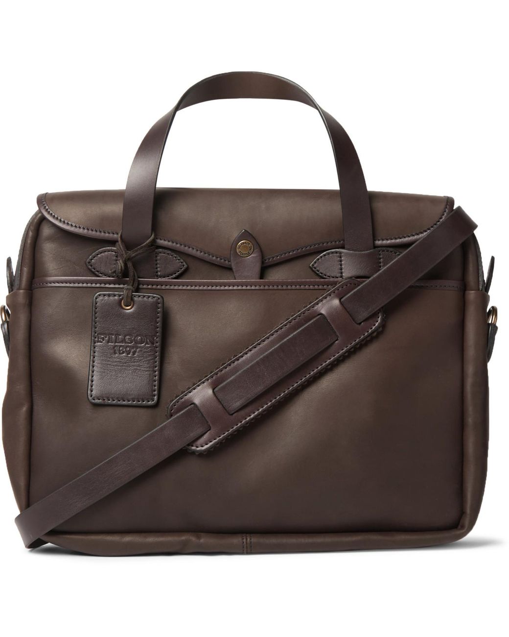 Filson Original Weatherproof Leather Briefcase in Brown for Men Lyst