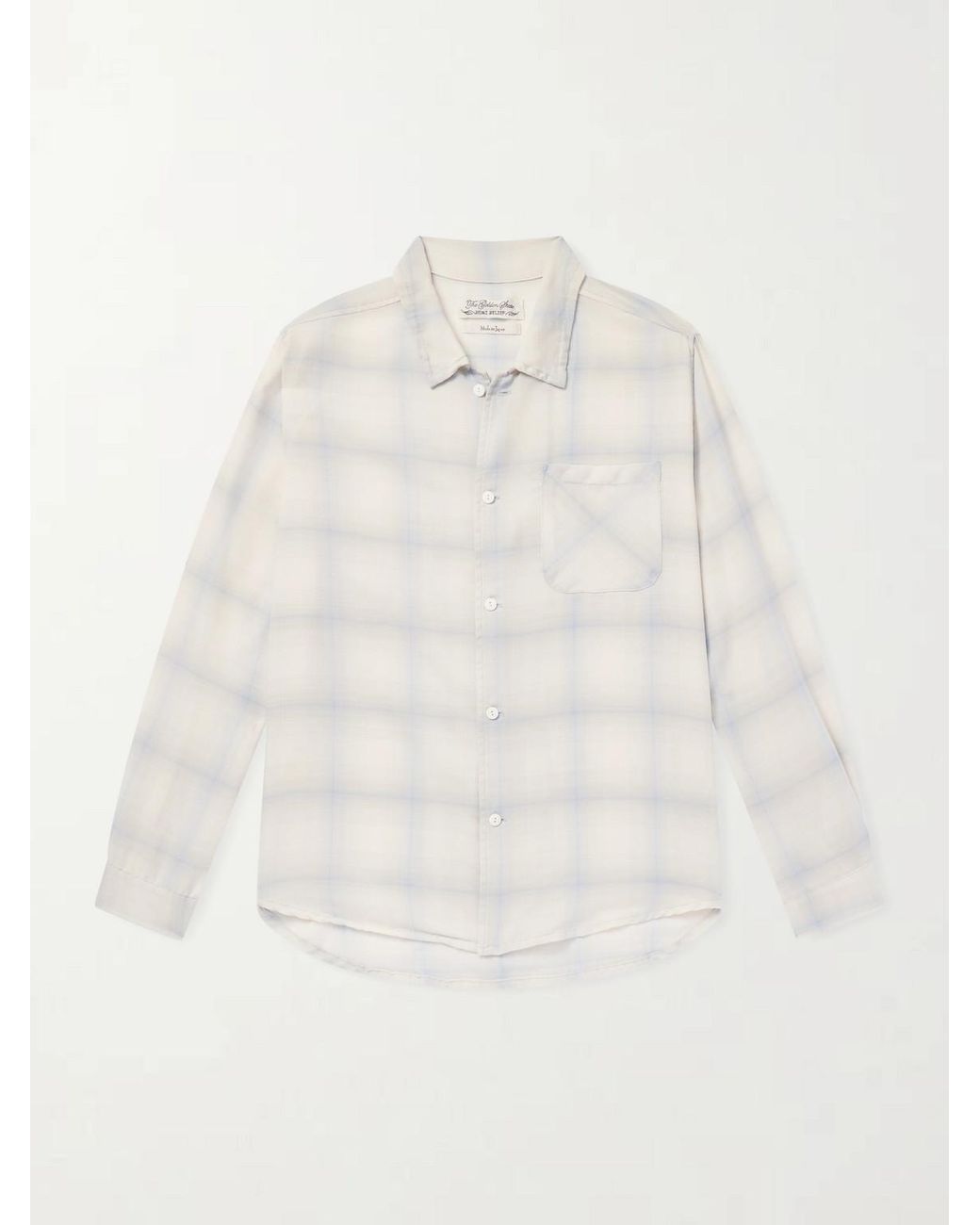 Remi Relief White Viyella Checked Wool-blend Shirt for men