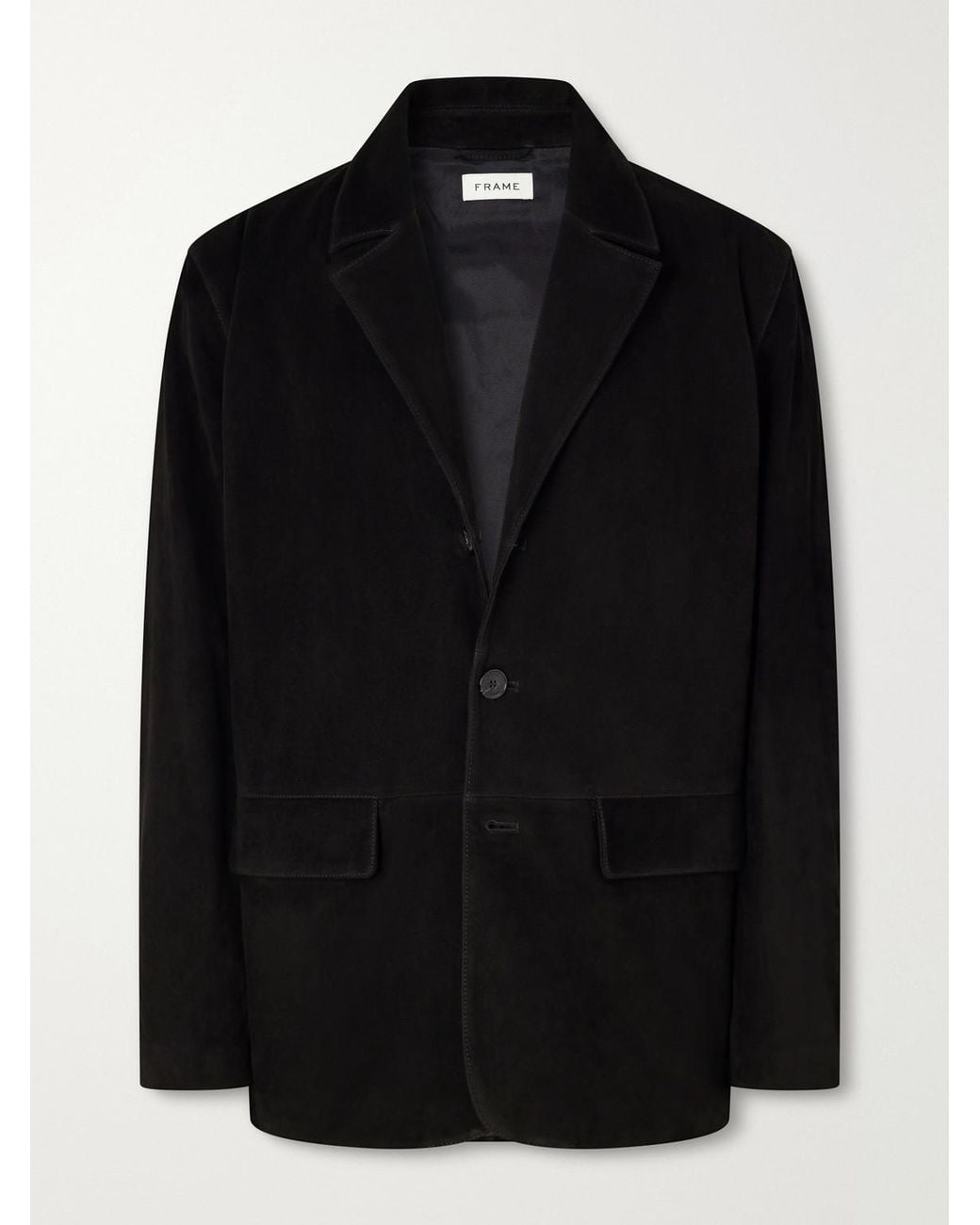 FRAME Black Suede Blazer for men