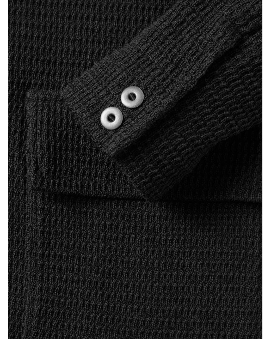 S.N.S Herning Black Radial Virgin Wool Jacket for men