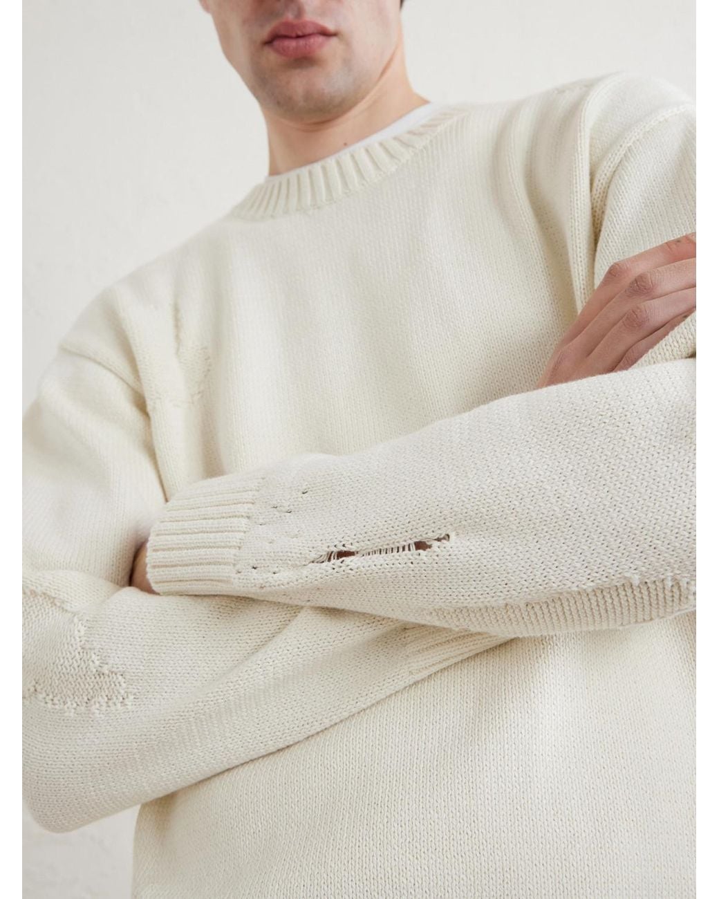 Neighborhood Natural Savage Cotton Crewneck Sweater for men