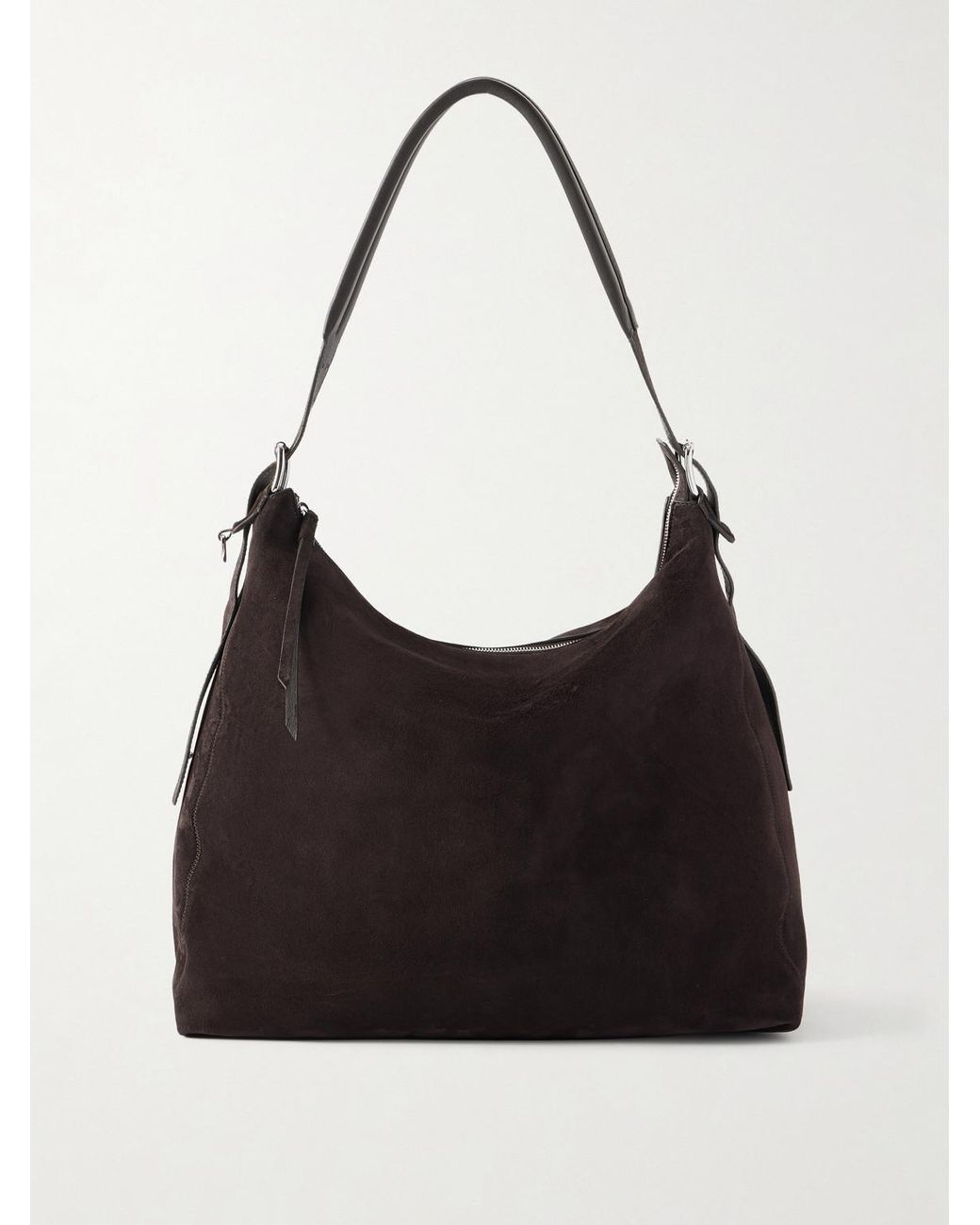 Lemaire Black Suede Messenger Bag for men