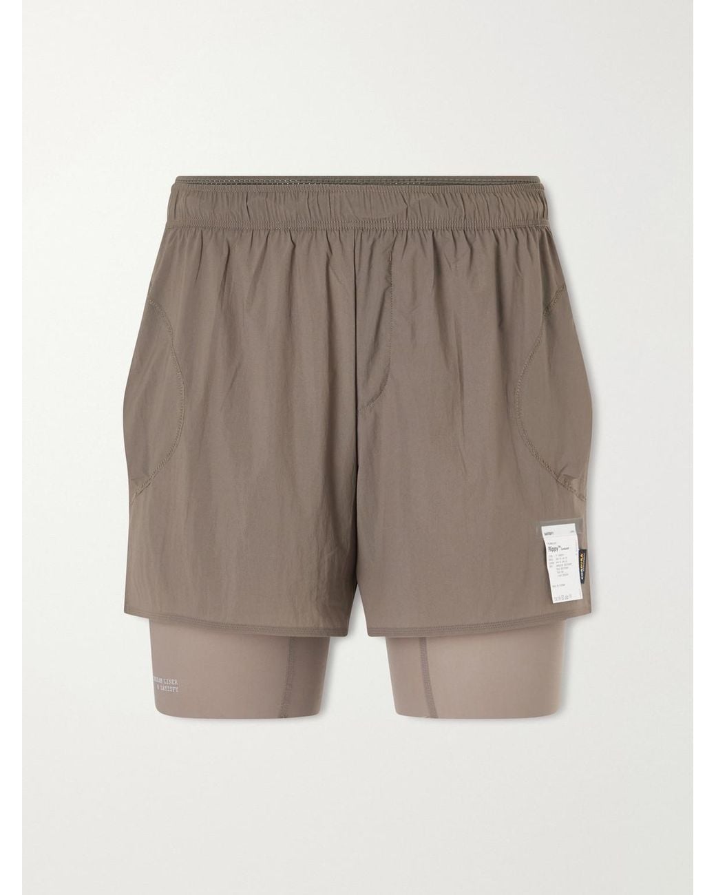 Satisfy Gray Rippy&Trade; Layered 5&Quot; Cordura&Reg; And Justice&Trade; Running Shorts for men
