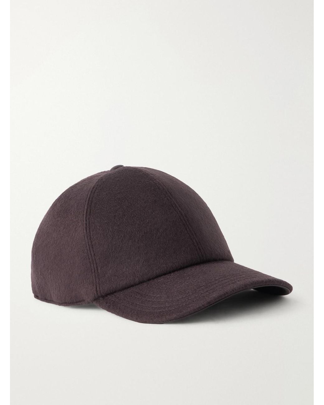 Berluti Brown Brushed Cashmere Cap for men