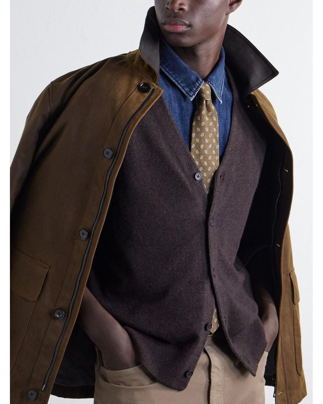 Rag & Bone Blue Vernon Cashmere Cardigan for men