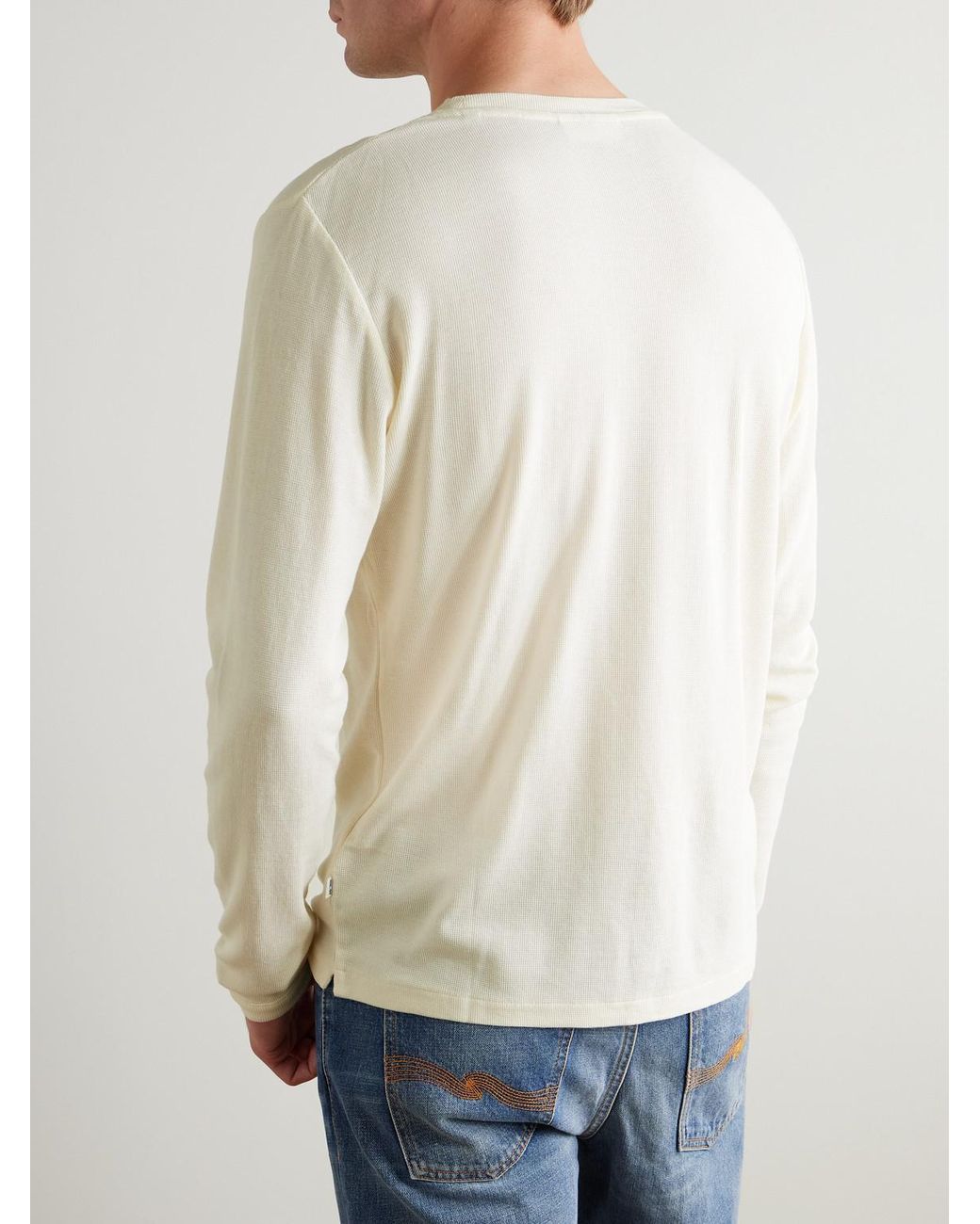 NN07 Natural Clive Waffle-Knit Cotton And Modal-Blend T-Shirt for men