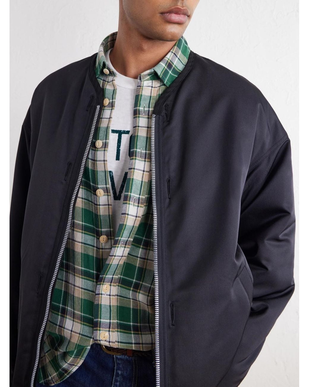 Visvim Blue Wool And Silk-Blend Twill Down Liner Jacket for men