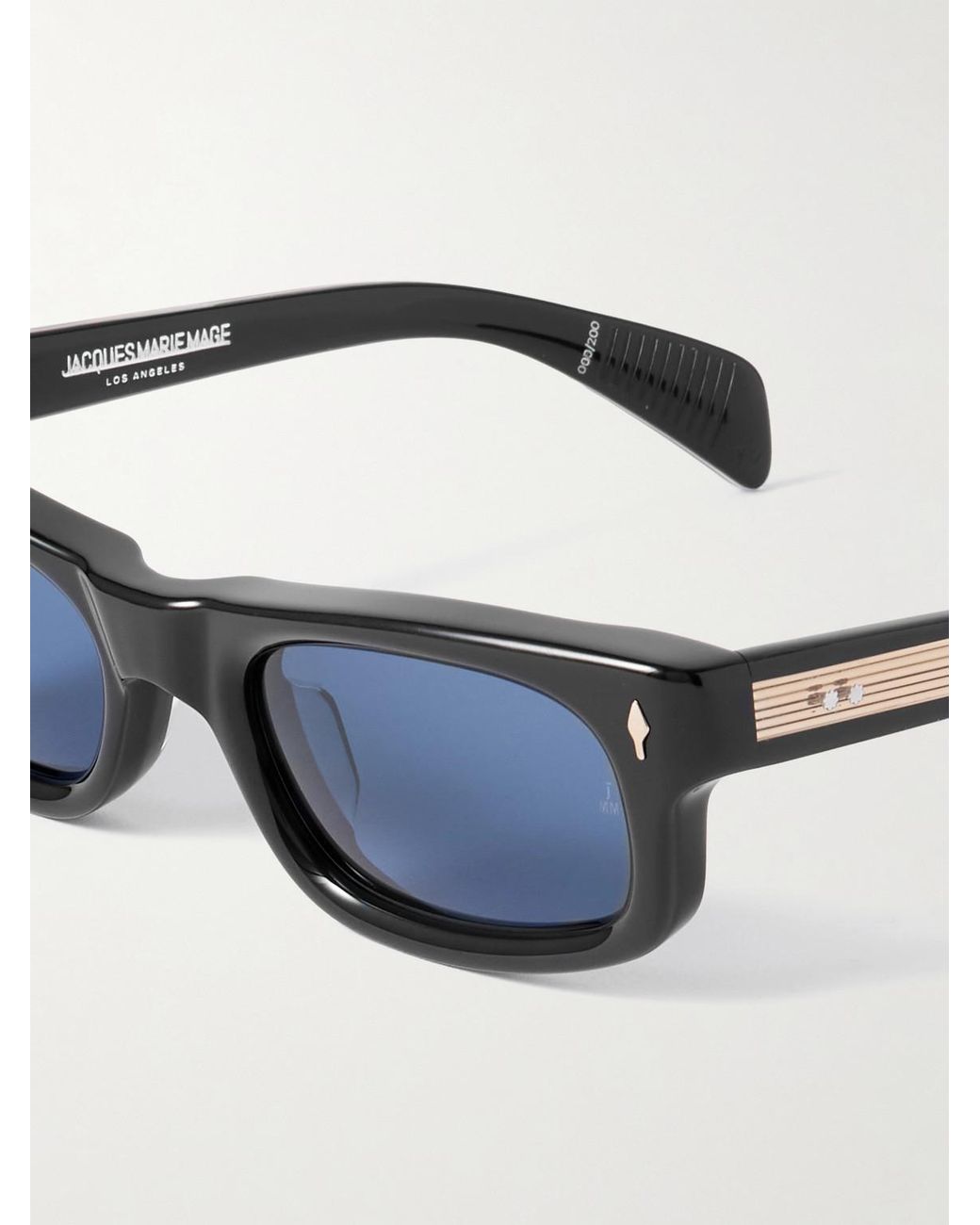 Jacques Marie Mage Blue Initials Square-Frame Acetate Sunglasses for men