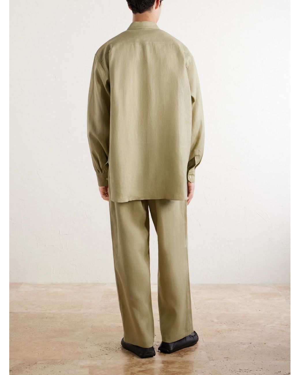 Ssstein Natural Linen Shirt for men