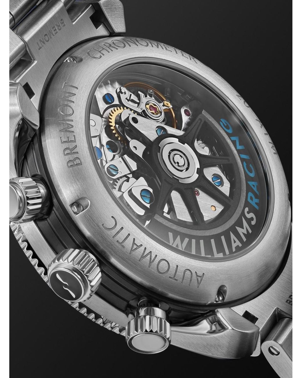Bremont Black Williams Racing Automatic Chronograph Stainless Steel Watch, Ref. Wr-22 for men