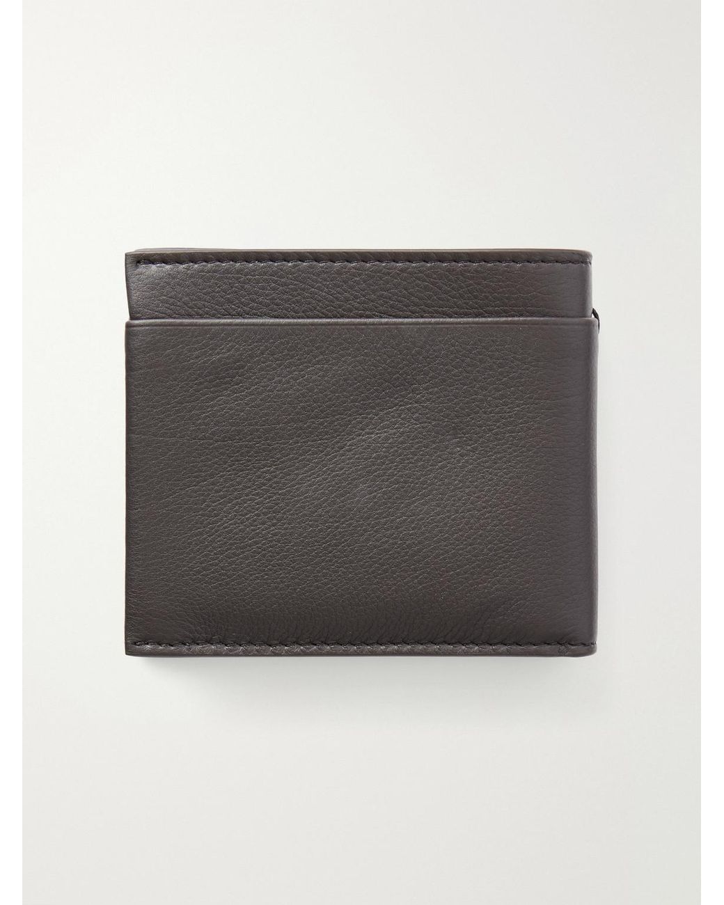 Zegna Gray Secondskin Logo-embellished Leather Billfold Wallet for men