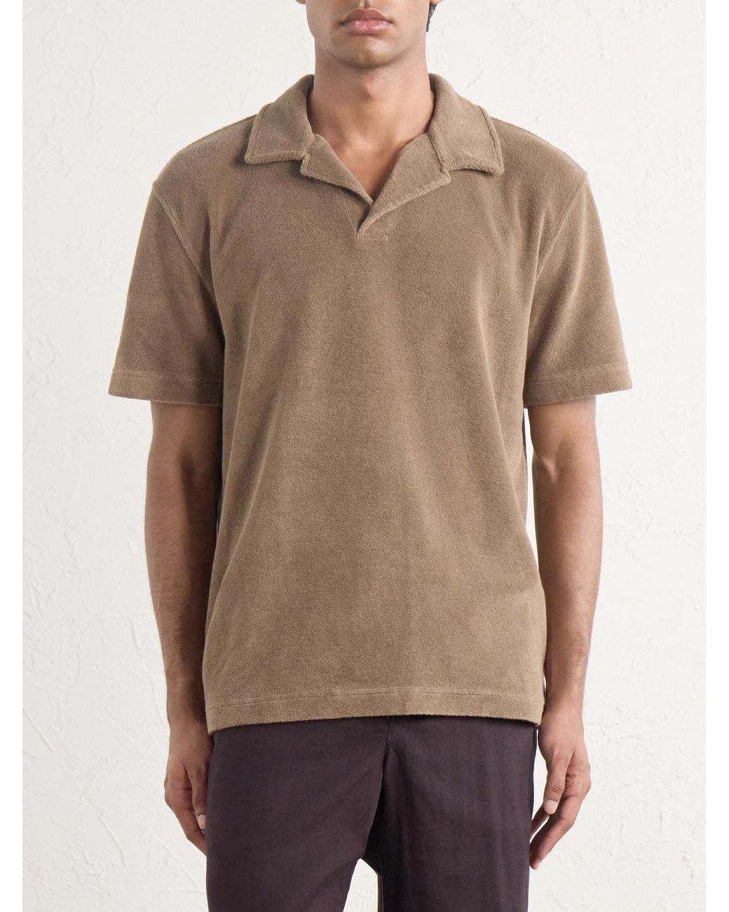 Orlebar Brown Natural Cotton-terry Polo Shirt for men