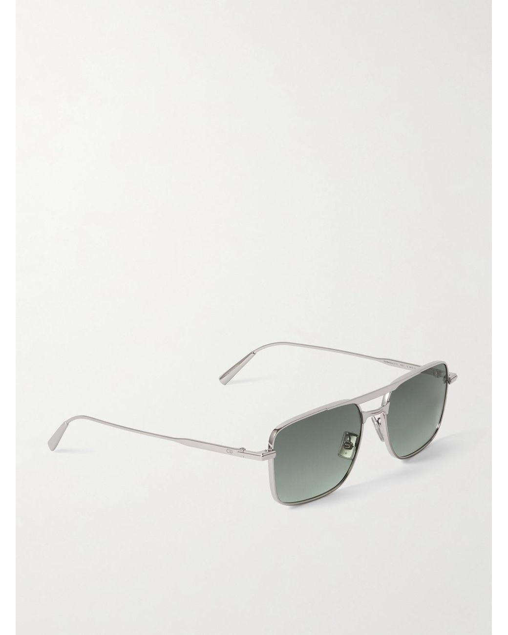 Dior Metallic Diorblacksuit S17U Aviator-Style-Tone Metal Sunglasses for men