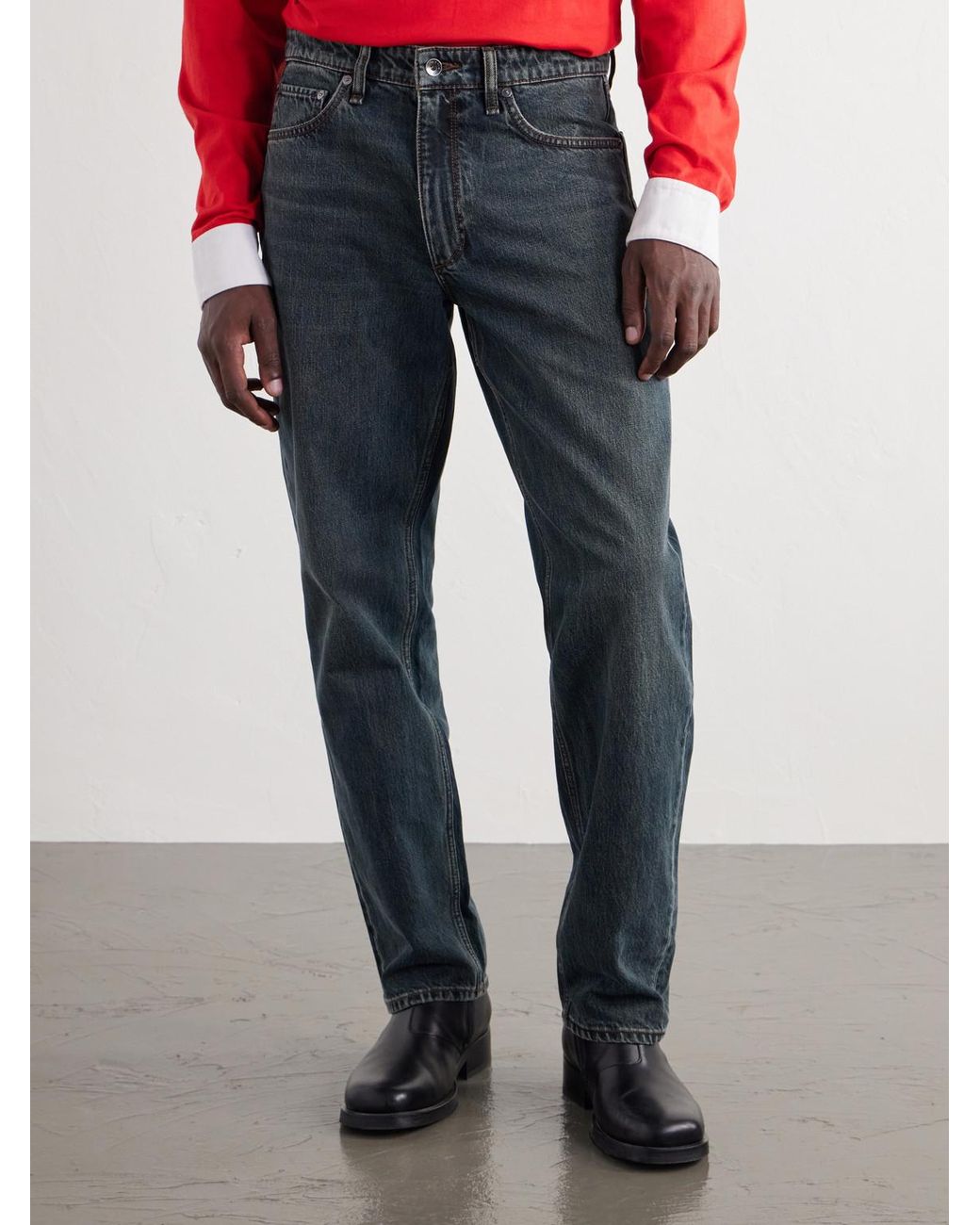 Rag & Bone Blue Fit 4 Authentic Straight-Leg Jeans for men