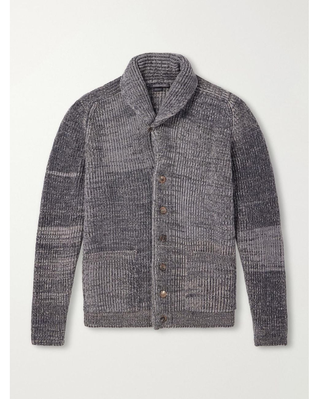 Begg x Co Gray Surfer Cashmere Cardigan for men