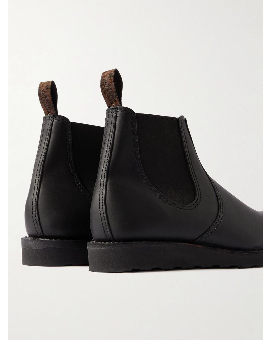 Red Wing Black 3194 Leather Chelsea Boots for men
