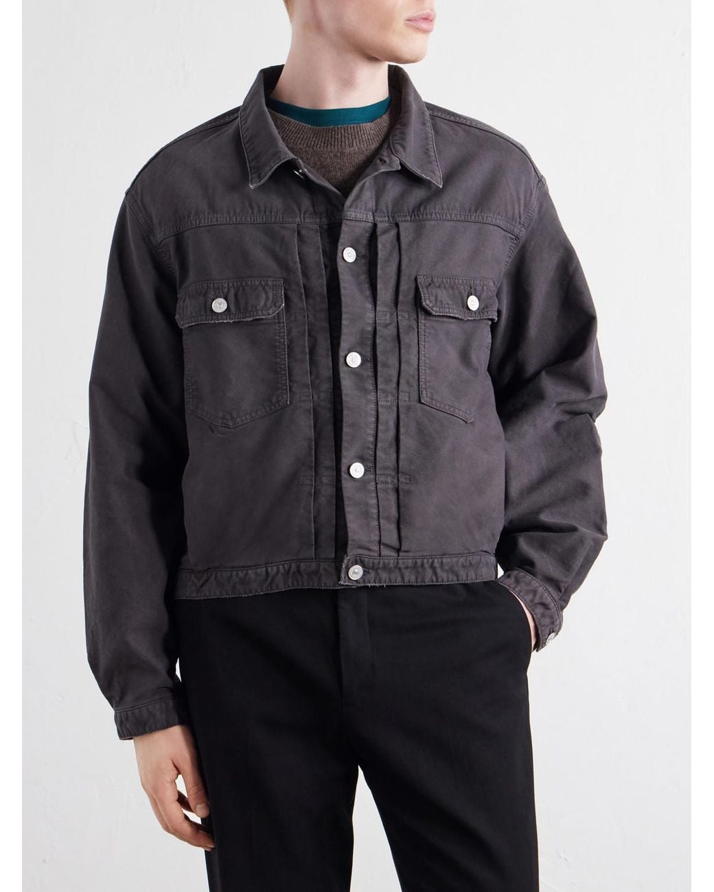 Visvim Blue 101Xx Embroidered Garment-Dyed Corduroy Jacket for men