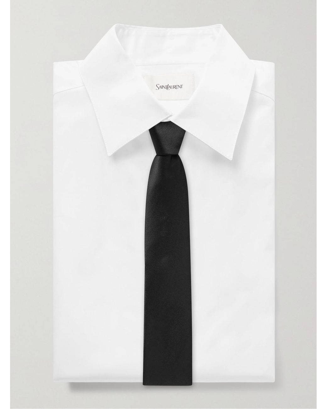 Saint Laurent Black 5.5Cm Silk-Satin Tie for men