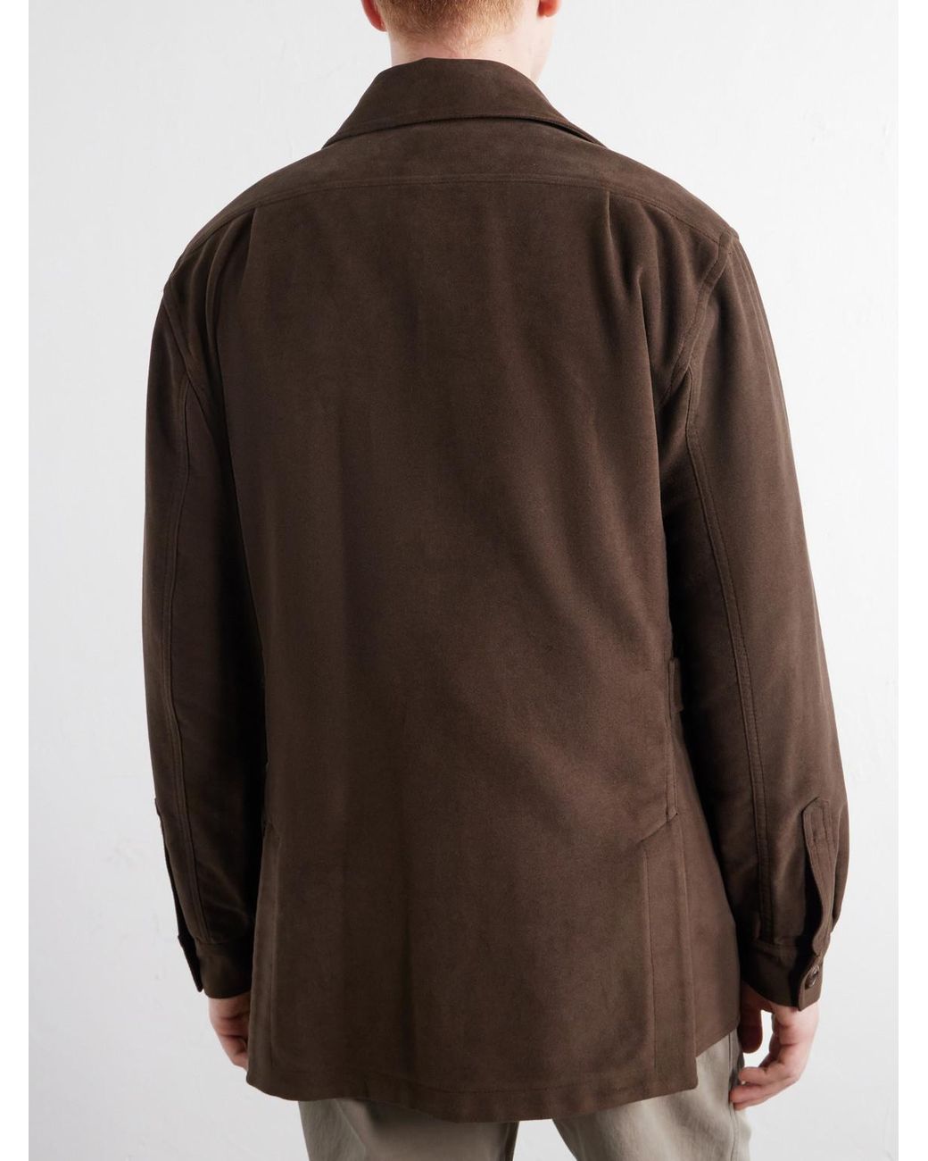 Anderson & Sheppard Brown Cotton-Corduroy Jacket for men